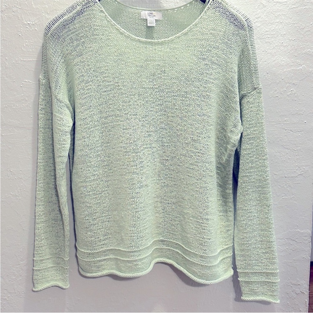 🆕 Lord & Taylor Green Light Sweater - Petite XLarge